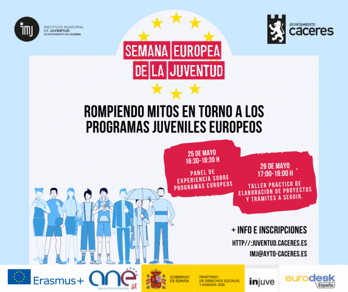 Cartel sobre charlas programas europeos