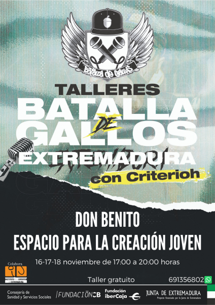 información de los talleres de batalla de gallos