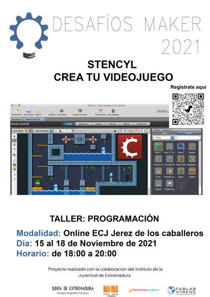 Cartel del taller Crea tu videojuego