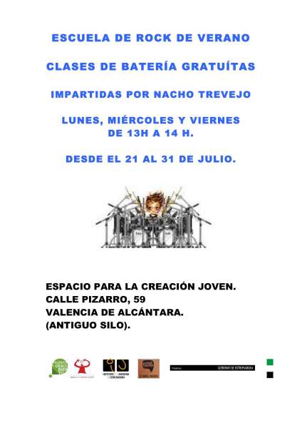 Escuela rock verano TAD 2014 ECJ Valencia de Alcántara